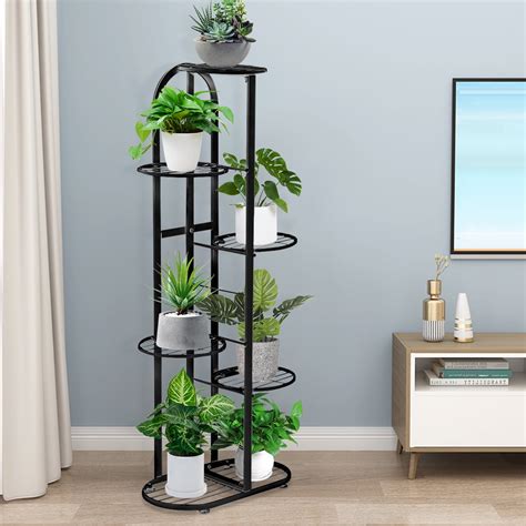 3 tier tall pyramid metal planter box stand|pure garden foldable plant stand.